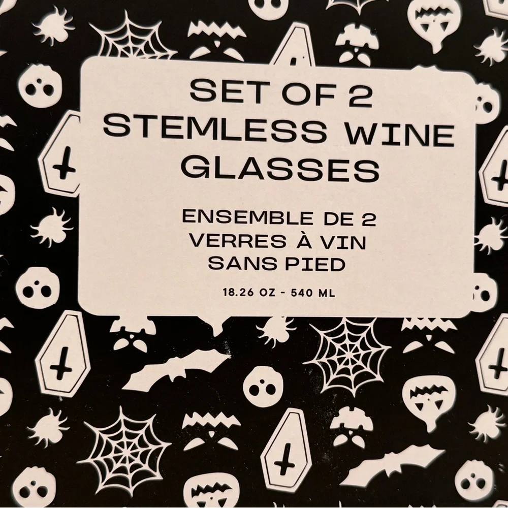 Crystal Spider Stemless wine glasses